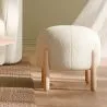  Niedriger Hocker Gepolstert in Bouclé - Curve image 7