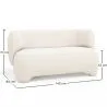 2/3-Sitzer Sofa - Bezogen mit Bouclé-Stoff - Magnolia image 7