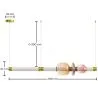Kristall-Pendelleuchte - LED - Singlen 100 CM image 7