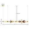 Kristall-Pendelleuchte - LED - Singlen 120 CM image 7