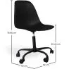 Bürostuhl mit Armlehnen - Rollender Schreibtischstuhl - Schwarzes Gestell Denisse image 7