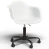 Bürostuhl mit Armlehnen - Drehstuhl mit Rollen - Weston Schwarz Gestell image 7