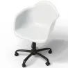 Bürostuhl mit Armlehnen - Drehstuhl mit Rollen - Weston Schwarz Gestell image 7