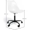 Bürostuhl mit Rollen - Drehbarer Schreibtischstuhl - Tulip Schwarz Gestell image 7
