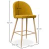 Gepolsterter Hocker aus Stoff - skandinavisches Design - 66cm - Evelyne image 7