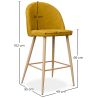 Gepolsterter Hocker aus Stoff - skandinavisches Design - 66cm - Evelyne image 7
