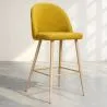 Gepolsterter Hocker aus Stoff - skandinavisches Design - 66cm - Evelyne image 7