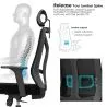  Ergonomischer Bürostuhl mit Rollen und Armlehnen - Pebbles image 7