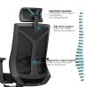 Ergonomischer Bürostuhl mit Rollen und Armlehnen - Ergal image 7