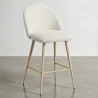 Hocker gepolstert mit Bouclé-Stoff - Skandinavisches Design - 66cm - Evelyne image 7