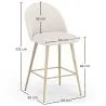 Hocker gepolstert mit Bouclé-Stoff - Skandinavisches Design - 66cm - Evelyne image 7