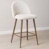 Hocker mit Bouclé-Stoff gepolstert - Skandinavisches Design - 66cm - Evelyne image 7