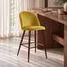 Samtgepolsterter Hocker - Skandinavisches Design - 66cm - Evelyne image 7
