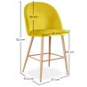 Hocker gepolstert mit Samt - Skandinavisches Design - 66cm - Evelyne image 7