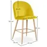Hocker gepolstert mit Samt - Skandinavisches Design - 66cm - Evelyne image 7