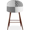 Patchwork-Polsterhocker - Skandinavischer Stil - Schwarz und Weiß - 66cm - Evelyne image 7