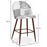 Patchwork-Polsterhocker - Skandinavischer Stil - Schwarz und Weiß - 66cm - Evelyne image 7