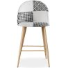 Patchwork-Polsterhocker - Skandinavischer Stil - Schwarz und Weiß - 66cm -  Evelyne image 7