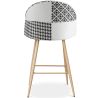 Patchwork-Polsterhocker - Skandinavischer Stil - Schwarz und Weiß - 66cm -  Evelyne image 7