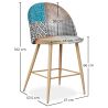Gepolsterter Hocker im Patchwork-Stil - Skandinavischer Stil - 66cm -  Evelyne  image 7