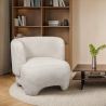 Gepolsterter Sessel - Bouclé-Stoff Lounge-Sessel - Magnolia image 7