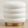 Runder Pouf bezogen mit Bouclé-Stoff - Gereth image 7