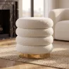 Runder Pouf bezogen mit Bouclé-Stoff - Gereth image 7