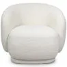 Gepolsterter Sessel aus Bouclé-Stoff - Gebogenes Design - Drisela image 7