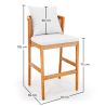 Hoher Outdoor-Teakholzhocker mit Kissen - Bamas image 7
