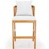 Hoher Outdoor-Teakholzhocker mit Kissen - Bamas image 7