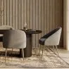 Design-Sessel - In Samt bezogen - Goldenes Bein - Wasda image 7