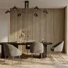 Design-Sessel - In Samt bezogen - Goldenes Bein - Wasda image 7