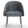Design-Sessel - In Samt bezogen - Goldenes Bein - Wasda image 7