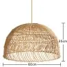 Rattan Hängeleuchte - Boho Bali - Capril image 7