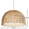 Rattan Hängeleuchte - Boho Bali - Capril image 7