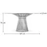 Runder Esstisch - Glas und Metall - Barrel image 7