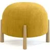 Runder Pouf mit Kord-Bezug und Beinen aus Naturholz - Marrakesh image 7