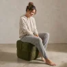 Quadratischer Pouf mit Kord-Bezug - Modernes Design - Cube image 7