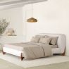 Doppelbett 160x200 CM - Gepolstert in Bouclé Stoff - Dream image 7