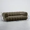 Velours-Gepolstertes Sofa - Moderner Stil - 2/3-Sitzer - Kurve Teddy image 7
