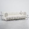 Bouclé Gepolsterte Couch - Moderner Stil - 2/3 Sitzplätze - Gebogener Teddy image 7