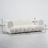 Bouclé Gepolsterte Couch - Moderner Stil - 2/3 Sitzplätze - Gebogener Teddy image 7