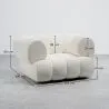 Sessel mit Bouclé-Stoffbezug - Moderner Stil - Gebogen Teddy image 7