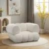 Sessel mit Bouclé-Stoffbezug - Moderner Stil - Gebogen Teddy image 7