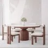 Runder Esstisch-Set mit 6 Holzstühlen - Minimalistisches Design - Ivette image 7