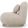Gebogener Design-Sessel im zeitgenössischen Stil mit Chenille-Polsterung - Larry image 7