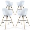 Barhocker - Skandinavisches Design - Holzbeine - 4er-Set - Nordika image 7
