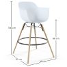 Barhocker - Skandinavisches Design - Holzbeine - 4er-Set - Nordika image 7