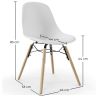 Esszimmerstuhl - Skandinavisches Design - Holzbeine - 4er-Set - Skögur image 7