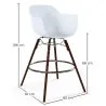 Barhocker - Skandinavisches Design - Dunkle Holzbeine - 2er-Set - Nordika image 7